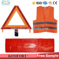 Reflective Safety vest& traffic sign warning triangle car emergency kit